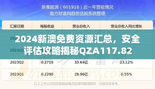 2024新澳免费资源汇总,安全评估攻略揭秘QZA117.82