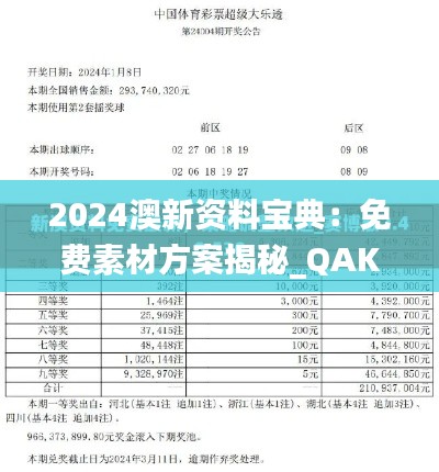 2024澳新资料宝典:免费素材方案揭秘_QAK520.71版