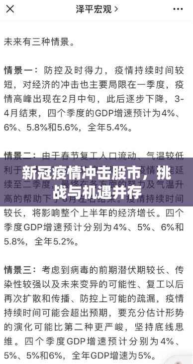 新冠疫情冲击股市,挑战与机遇并存